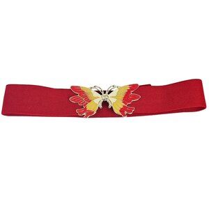 Vintage 1980's Butterfly Wing Front Clip Stretch Belt
